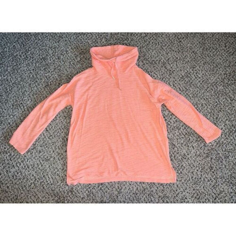 Jones New York peach crowl neck quarter sleeve sweater size medium‎